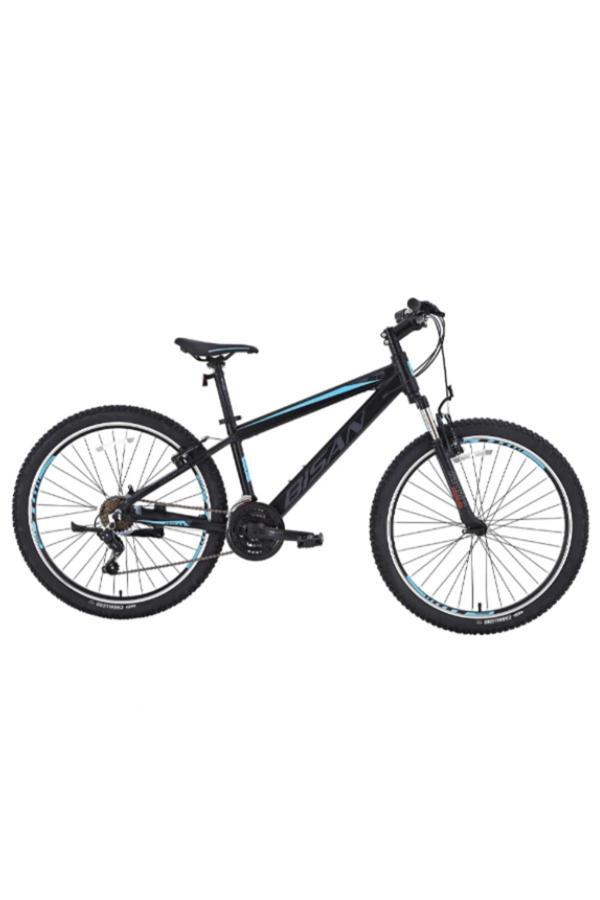 BİSAN COOPER DAĞ BİSİKLETİ 37 CM V 27.5 JANT 21 VİTES MAT SİYAH MAVİ - Image 1
