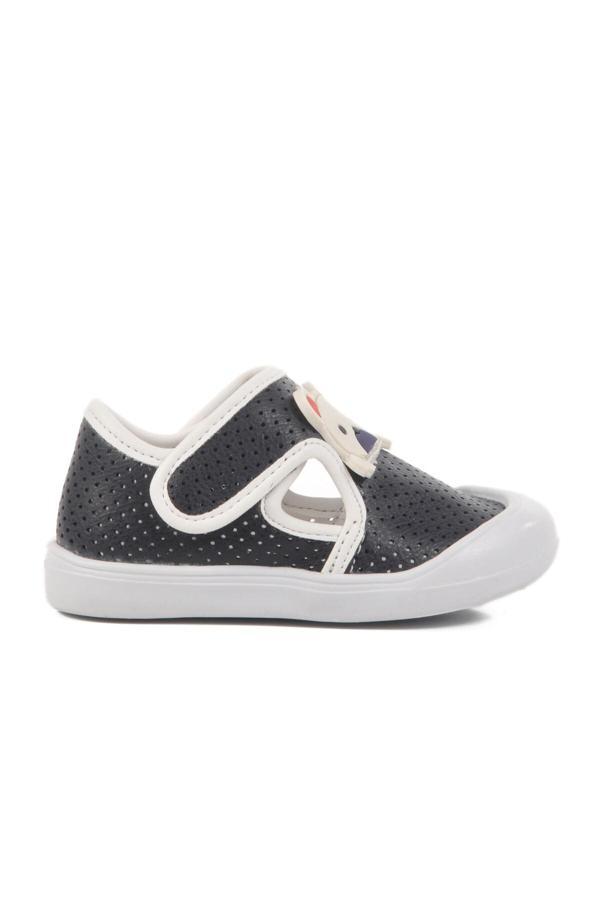 Lacivert Cırtlı Ortopedik Unisex Bebek Ayakkabı 25T101 İA - Image 1