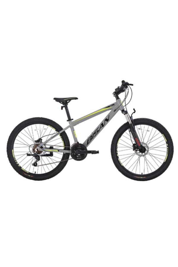 BİSAN COOPER DAĞ BİSİKLETİ 35 CM MD 26 JANT 21 VİTES AÇIK GRİ SİYAH SARI - Image 1