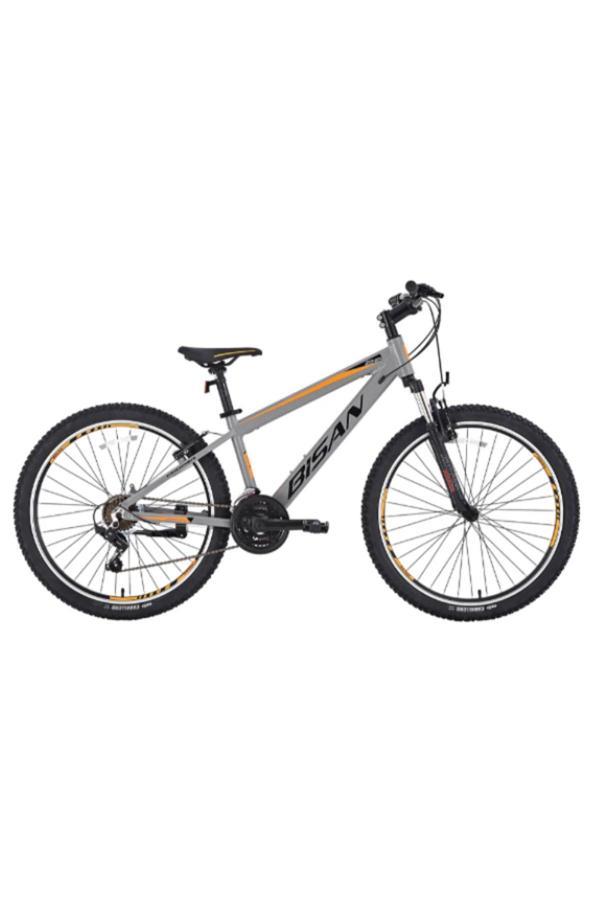 BİSAN COOPER DAĞ BİSİKLETİ 37 CM V 27.5 JANT 21 VİTES AÇIK GRİ SİYAH TURUNCU - Image 1