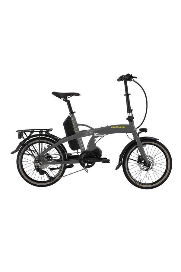 BİSAN E-FOLDING STRİKE ELEKTRİKLİ KATLANIR 47,5 CM 20 JANT 9 VİTES GRİ NEON SARI - Image 1