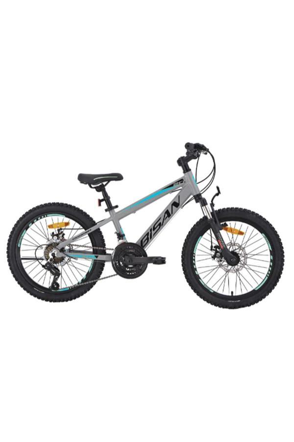 BİSAN COOPER ÇOCUK BİSİKLETİ 30 CM HD 24 JANT 21 VİTES AÇIK GRİ SİYAH MAVİ - Image 1