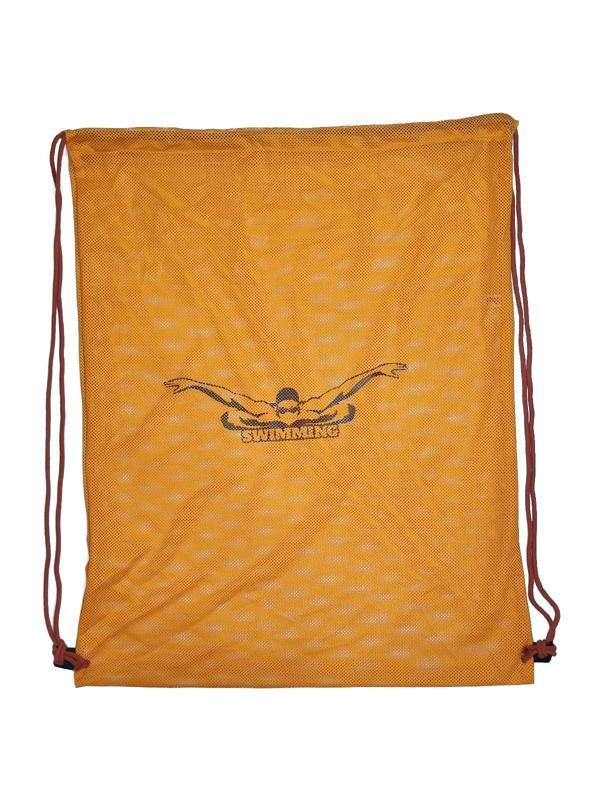 Bufors Yüzücü Açık Turuncu File Çanta, Swimming Baskılı Antrenman Çantası (67x50±) - Image 1