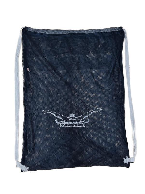 Bufors Yüzücü Lacivert File Çanta, Swimming Baskılı Antrenman Çantası (67x50±) - Image 1
