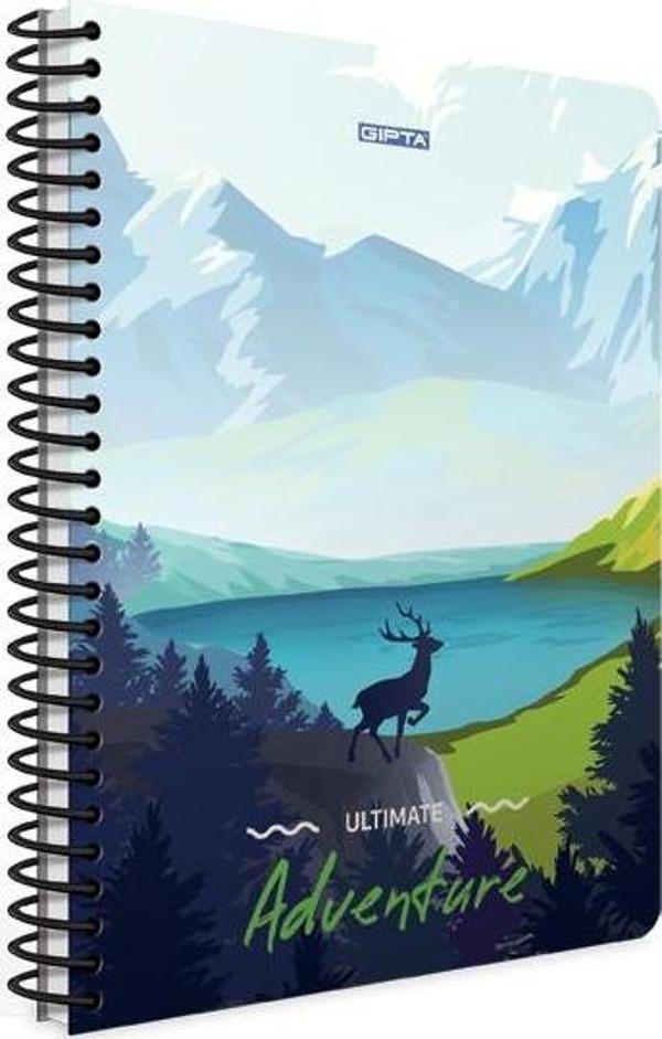 Gıpta Adventure A4 Spiralli Karton Kapak Defter 100 Yaprak Çizgili (4 Lü Paket) 3845 - Image 1