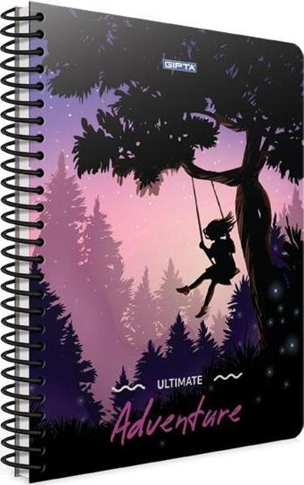 Gıpta Adventure A4 Spiralli Karton Kapak Defter 80 Yaprak Kareli (4 Lü Paket) 3844 - Image 1