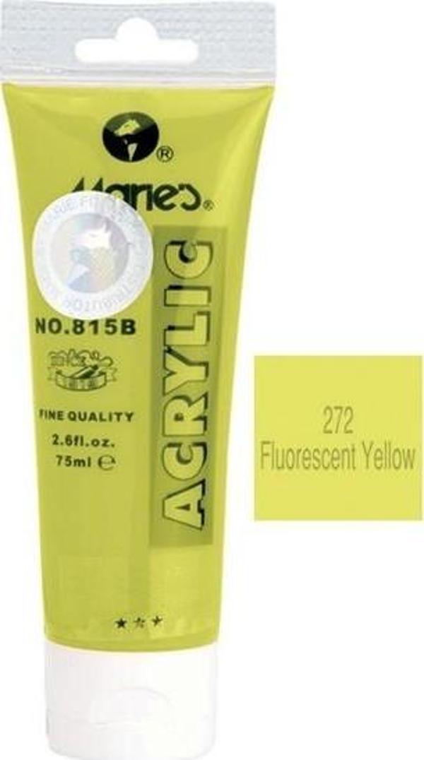 Maries Akrilik Boya 75 Ml Fluorescent Yellow 815-272 MRMAR0176 (1 Adet) - Image 1