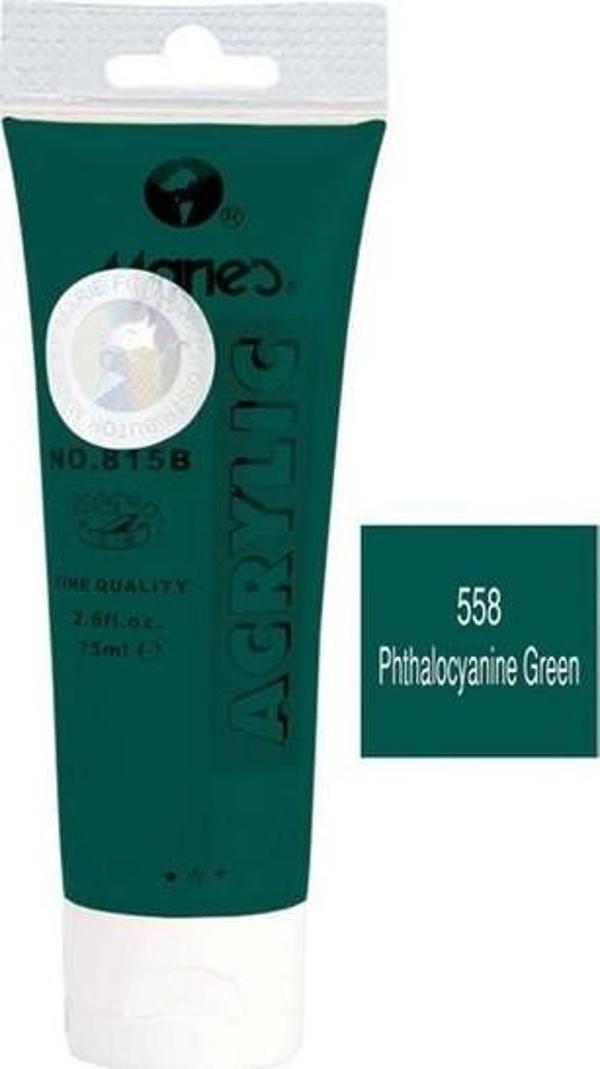 Maries Akrilik Boya 75 Ml Phthalocyanine Green 815-558 MRMAR0158 (1 Adet) - Image 1