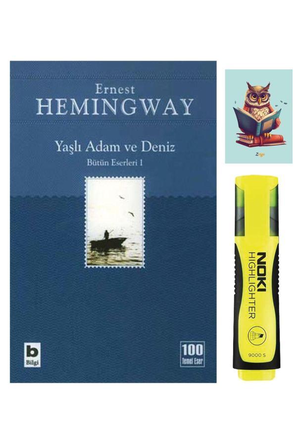 Dara Yayınları Yaşlı Adam Ve Deniz - Ernest Hemingway - Bilgi Yayınevi - Sarı Fosforlu Kalem - Defterli Seti - Dara - Image 1