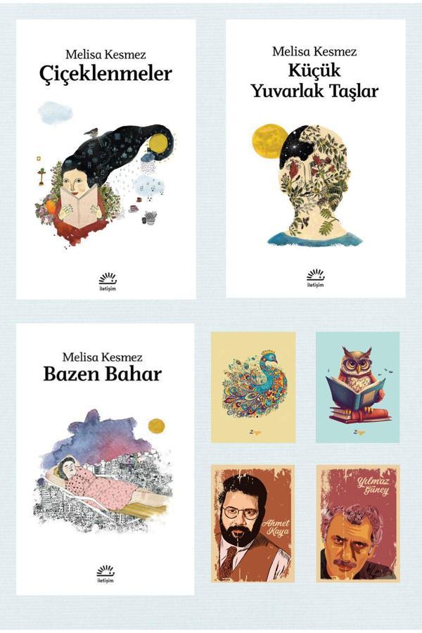 Dara Yayınları Melisa Kesmez Romanları - Çiçeklenmeler - Küçük Yuvarlak Taşlar - Bazen Bahar (4 Not Defterli) - Dara - Image 1