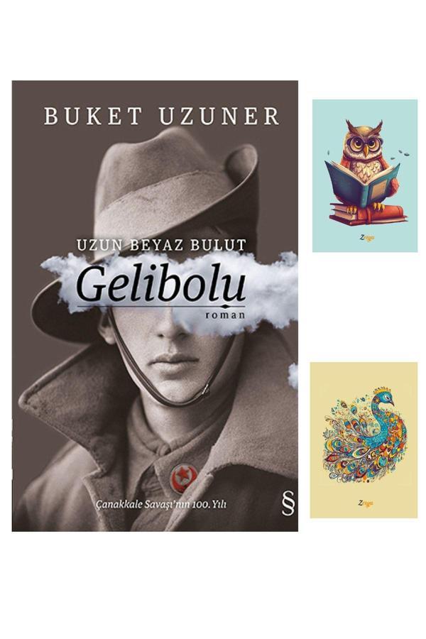 Dara Yayınları Uzun Beyaz Bulut Gelibolu - Buket Uzuner 9789752890299 Not Defterli Seti - Dara - Image 1