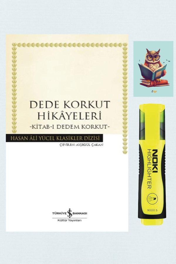 Türkiye İş Bankası Kültür Yayınları Dede Korkut Hikayeleri - Hasan Ali Yücel Klasikleri - Sarı Fosforlu Kalem - Not Defteri Seti - İş Bankası Kültür Yayınları - Image 1
