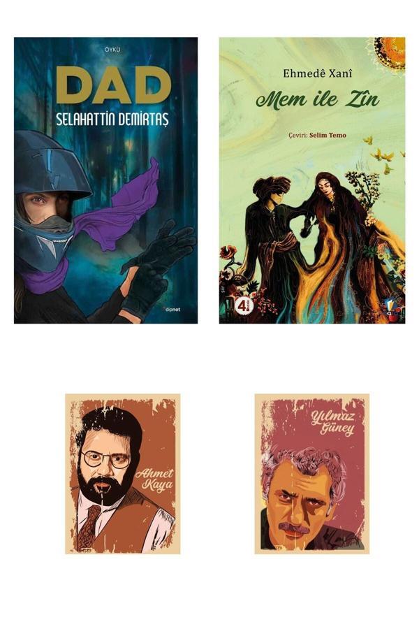 Dara Yayınları Selahattin Demirtaş Kitapları - Dad - Mem Ile Zin - Yılmaz Güney Ahmet Kaya Not Defteri Seti - Dara - Image 1
