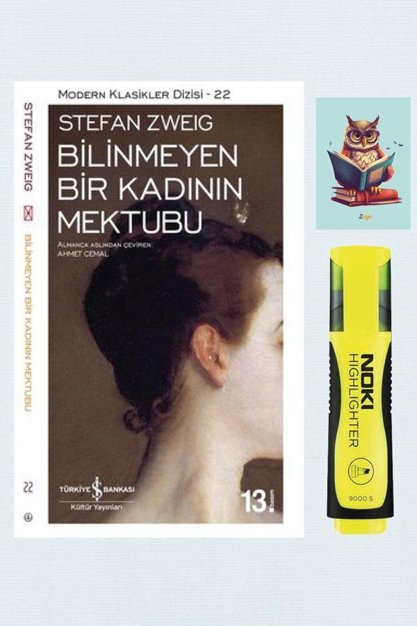 Dara Yayınları Bilinmeyen Bir Kadının Mektubu - Stefan Zweig 9786254290350 - Sarı Fosforlu Kalem - Defterli Seti - Dara - Image 1