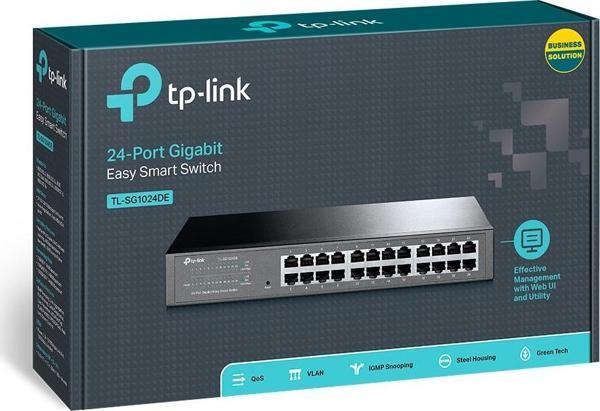 TP-Link 24 Port 10-100-1000 Mbps Switch Çelik Kasa Rack Mount Tl-Sg1024D - Image 1