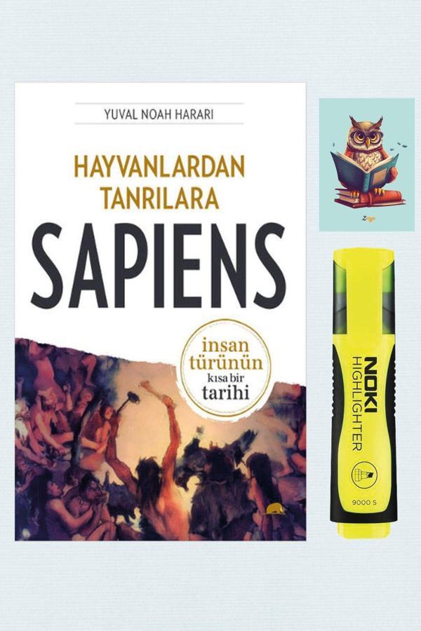 Dara Yayınları Hayvanlardan Tanrılara: Sapiens - Yuval Noah Harari - Sarı Fosforlu Kalem - Not Defterli Seti - Dara - Image 1