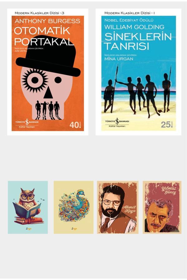 Dara Yayınları Çok Okunan Romanlar - Otomatik Portakal Kitabı - Sineklerin Tanrısı Romanı (4 Not Defterli) - Dara - Image 1
