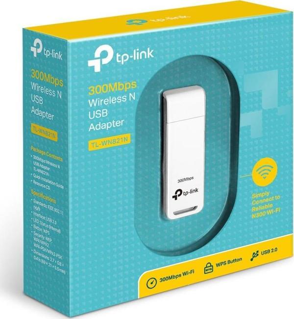 TP-Link 300 Mbps Kablosuz Usb Adaptör Tl-Wn821N - Image 1