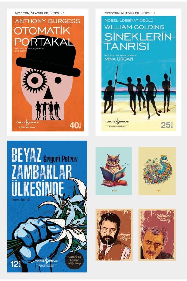 Dara Yayınları Otomatik Portakal Kitabı - Beyaz Zambaklar Ülkesinde Romanı - Sineklerin Tanrısı (4 Not Defterli) - Dara - Image 1