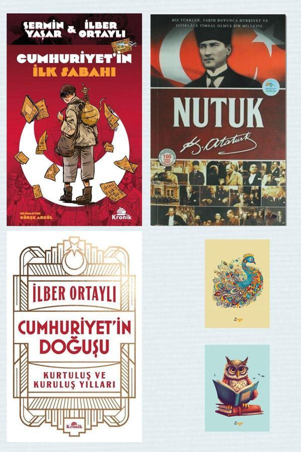 Kronik Kitap Cumhuriyetin Doğuşu - Cumhuriyet'İn Ilk Sabahı - Ilber Ortaylı - Nutuk Kitabı - Not Defterli Seti - Kronik Kitap - Image 1