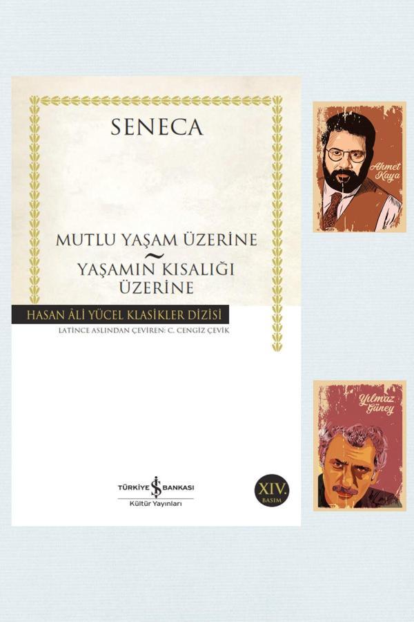 Türkiye İş Bankası Kültür Yayınları Mutlu Bir Yaşam Üzerine - Yaşamın Kısalığı Üzerine - Seneca - A. Kaya Y. Güneyli Not Defteri Seti - İş Bankası Kültür Yayınları - Image 1