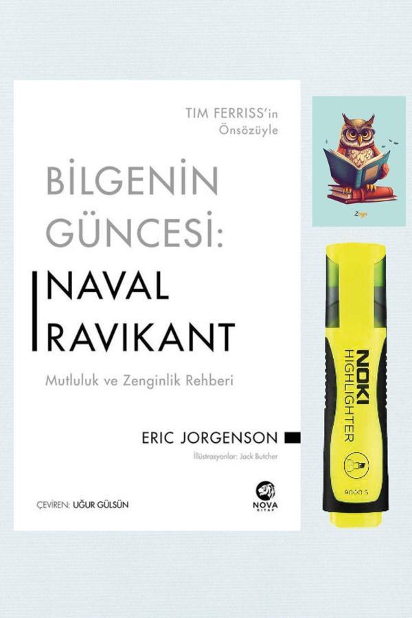 Nova Kitap Bilgenin Güncesi: Naval Ravikant-Eric Jorgenson-Sarı Fosforlu Kalem-Not Defteri Seti - Nova Kitap - Image 1