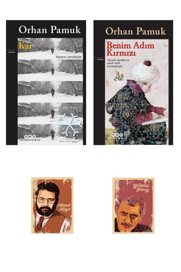 Yapı Kredi Yayınları Orhan Pamuk Kitapları - Benim Adım Kırmızı Romanı - Kar - Not Defterli Özel Seti Orhan Pamuk - Yapı Kredi Yayınları - Image 1