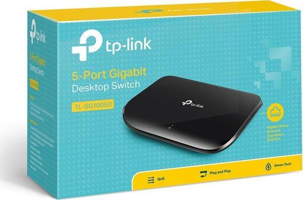 TP-Link 5 Port 10-100-1000 Mbps Switch Plastik Kasa Tl-Sg1005D - Image 1