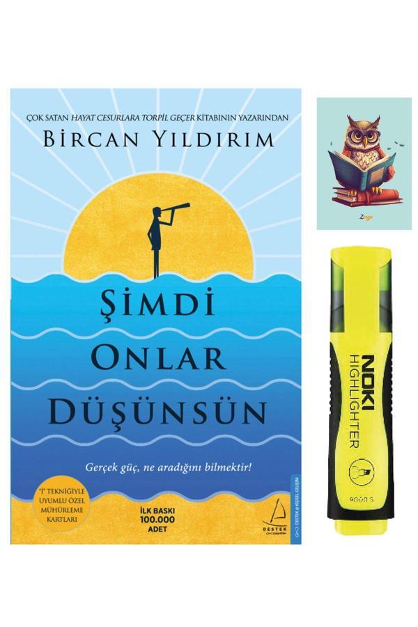 Destek Yayınları Şimdi Onlar Düşünsün - Bircan Yıldırım - Sarı Fosforlu Kalem - Not Defter Seti - Destek Yayınları - Image 1