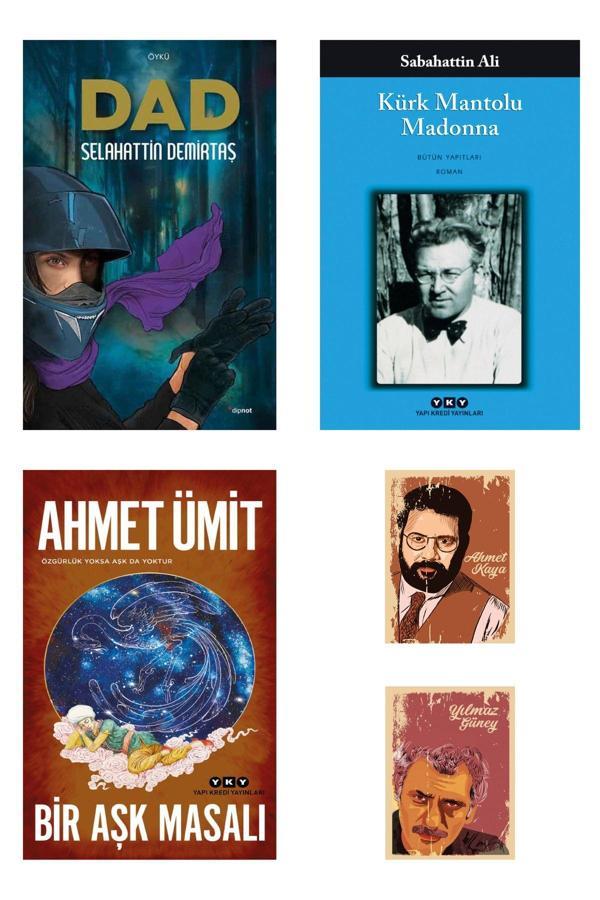 Yapı Kredi Yayınları Selahattin Demirtaş Kitapları Dad -Bir Aşk Masalı Ahmet Ümit -Kürk Mantolu Madonna Not Defterli Seti - Yapı Kredi Yayınları - Image 1