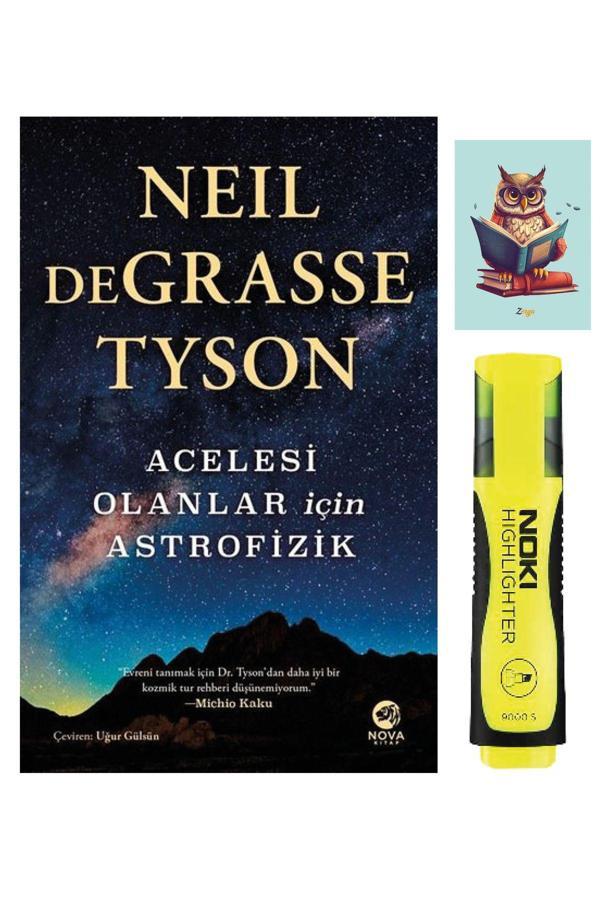 Nova Kitap Acelesi Olanlar İçin Astrofizik- Neil Degrasse Tyson-Sarı Fosforlu Kalem-Not Defteri Set - Nova Kitap - Image 1