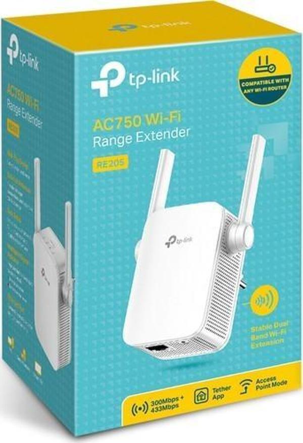 TP-Link 750 Mbps Wifi Range Extender-Menzil Genişletici Ac750 Re205 - Image 1