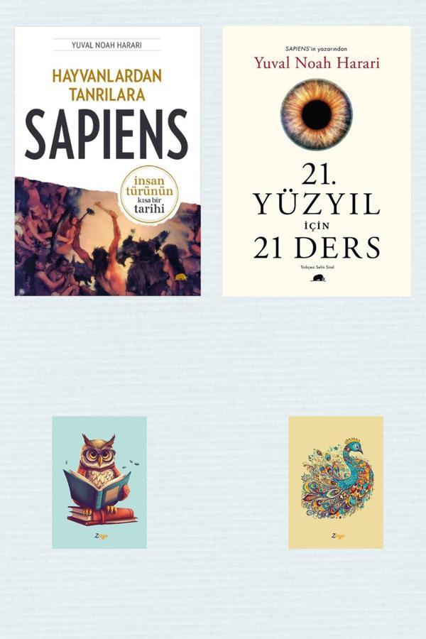 Kolektif Kitap Hayvanlardan Tanrılara - Sapiens - 21.Yüzyıl İçin 21 Ders - Yuval Noah Harari - Not Defterli Seti - Kolektif Kitap - Image 1