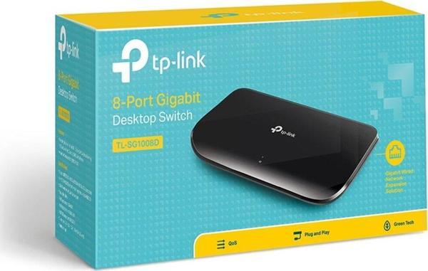 TP-Link 8 Port 10-100-1000 Mbps Switch Plastik Kasa Tl-Sg1008D - Image 1