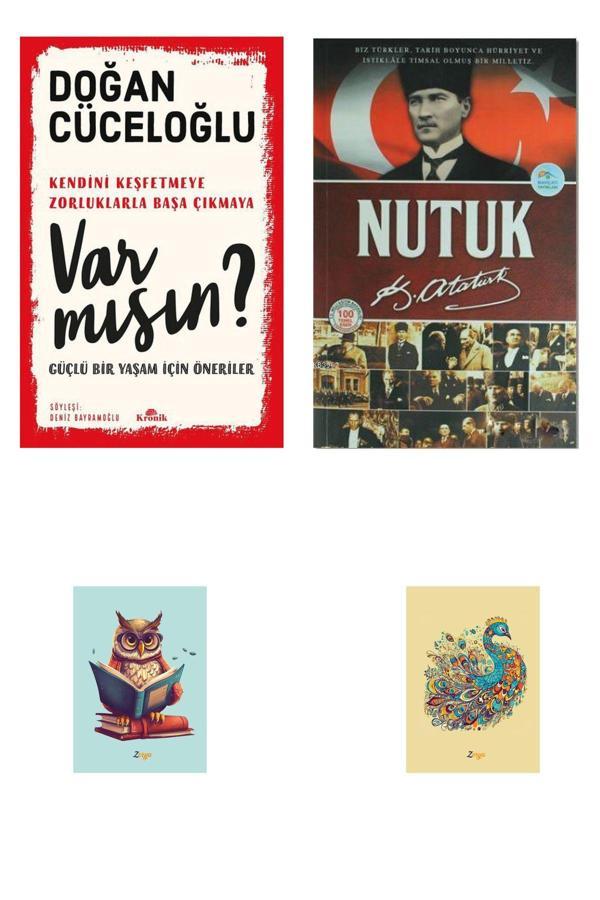 Kronik Kitap Var Mısın? - Doğan Cüceloğlu - Nutuk - Mustafa Kemal Atatürk - Not Defterli Seti - Kronik Kitap - Image 1