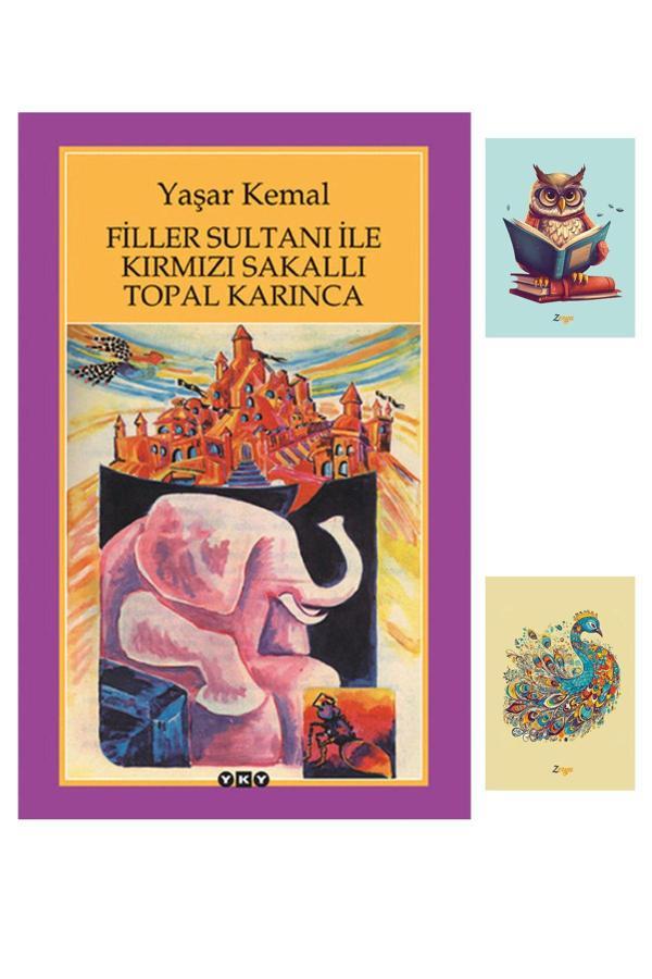 Yapı Kredi Yayınları Filler Sultanı İle Kırmızı Sakallı Topal Karınca - Yaşar Kemal - Yapı Kredi Yayını-Not Defterli Seti - Yapı Kredi Yayınları - Image 1