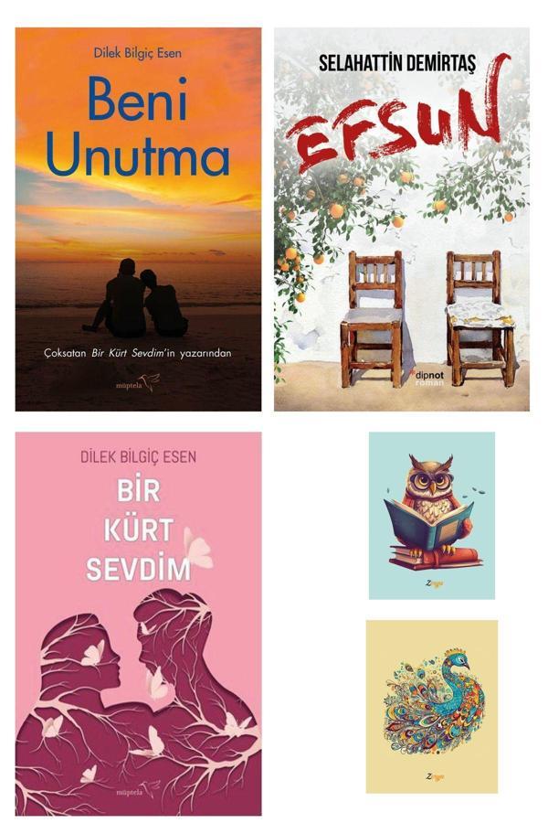 Müptela Yayınları Efsun - Selahattin Demirtaş - Beni Unutma - Bir Kürt Sevdim - Dilek Bilgiç Esen - Not Defterli Seti - Müptela Yayınları - Image 1