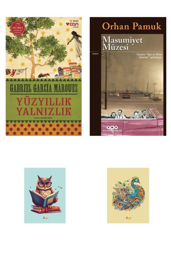 Yapı Kredi Yayınları Yüzyıllık Yalnızlık Gabriel Garcia Marquez - Masumiyet Müzesi- Orhan Pamuk Defterli Seti - Yapı Kredi Yayınları - Image 1