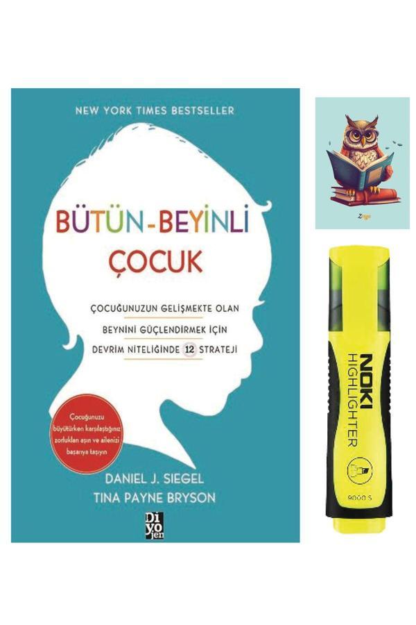 Diyojen Yayıncılık Bütün Beyinli Çocuk-Daniel J. Siegel-Sarı Fosforlu Kalem-Not Defteri Seti - Diyojen Yayıncılık - Image 1