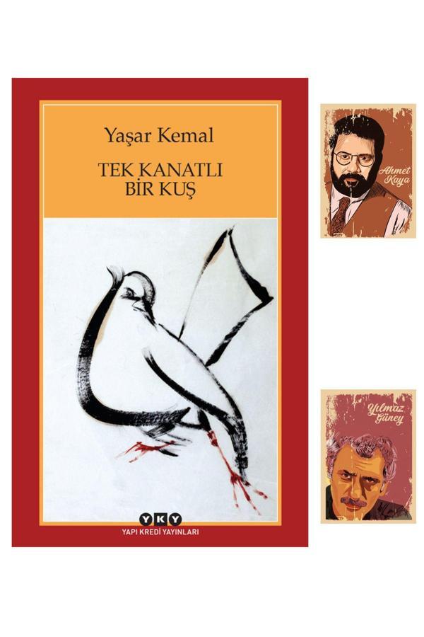 Dara Yayınları Tek Kanatlı Bir Kuş - Yaşar Kemal - Yapı Kredi Yayınları Ahmet Kaya Yılmaz Güneyli Not Defteri Seti - Dara - Image 1