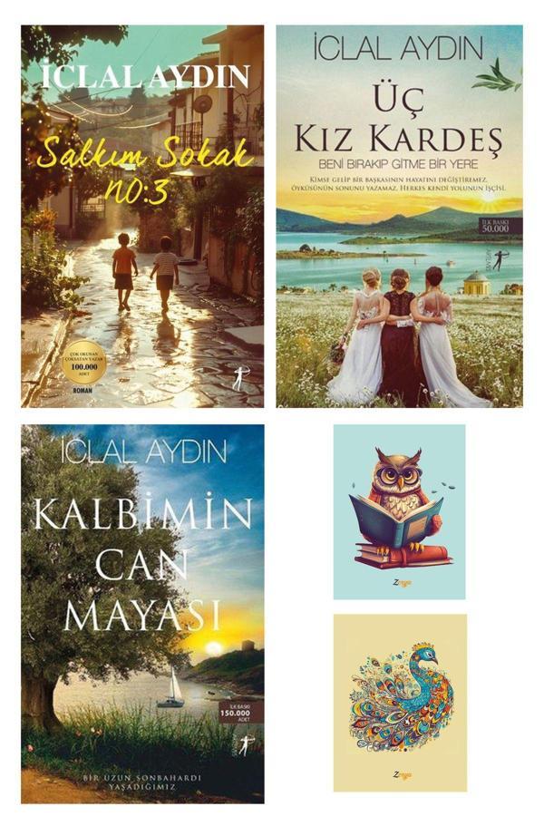 Dara Yayınları İclal Aydın - Üç Kız Kardeş - Salkım Sokak No: 3 - Kalbimin Can Mayası Roman Seti (2 Not Defterli) - Dara - Image 1