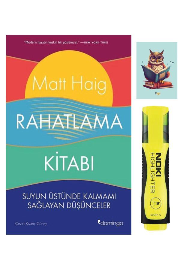 Domingo Yayınevi Rahatlama Kitabı - Matt Haig- Sarı Fosforlu Kalem - Not Defter Seti - Domingo Yayınevi - Image 1