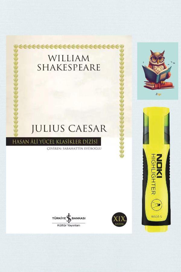 İş Bankası Kültür Yayınları Julius Caesar-William Shakespeare-Sarı Fosforlu Kalem-Not Defteri Seti - İş Bankası Kültür Yayınları - Image 1