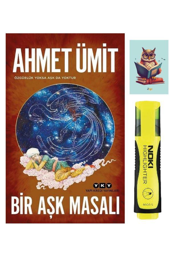Yapı Kredi Yayınları Bir Aşk Masalı-Ahmet Ümit-Sarı Fosforlu Kalem-Not Defteri Seti - Yapı Kredi Yayınları - Image 1