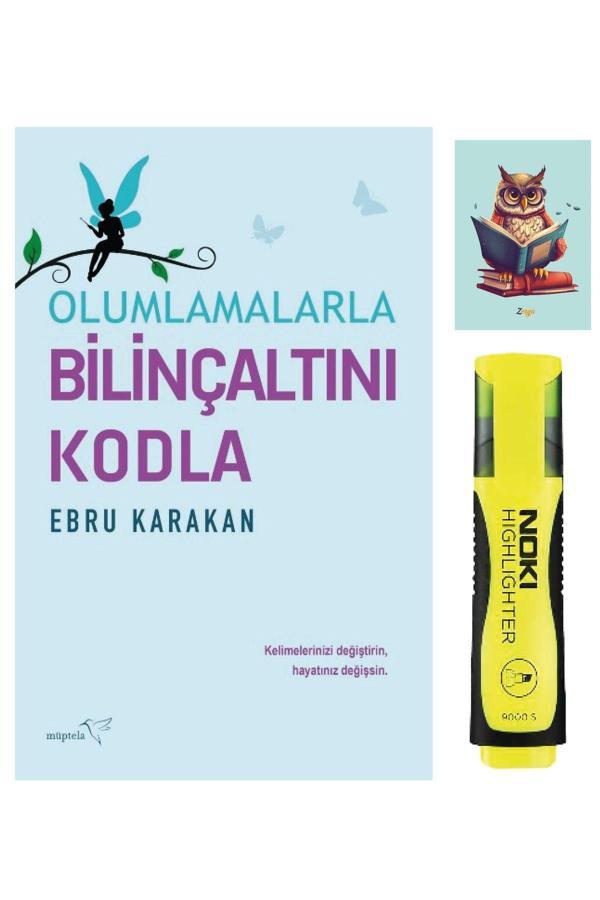 Müptela Yayınları Olumlamalarla Bilinçaltını Kodla-Ebru Karakan-Sarı Fosforlu Kalem-Not Defteri Seti - Müptela Yayınları - Image 1