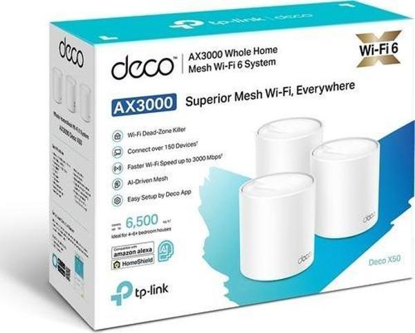 TP-Link Deco X50 3Lü Wi-Fi 6 Ax3000 Tüm Evi Kapsayan Mesh Wifi Sistemi - Image 1