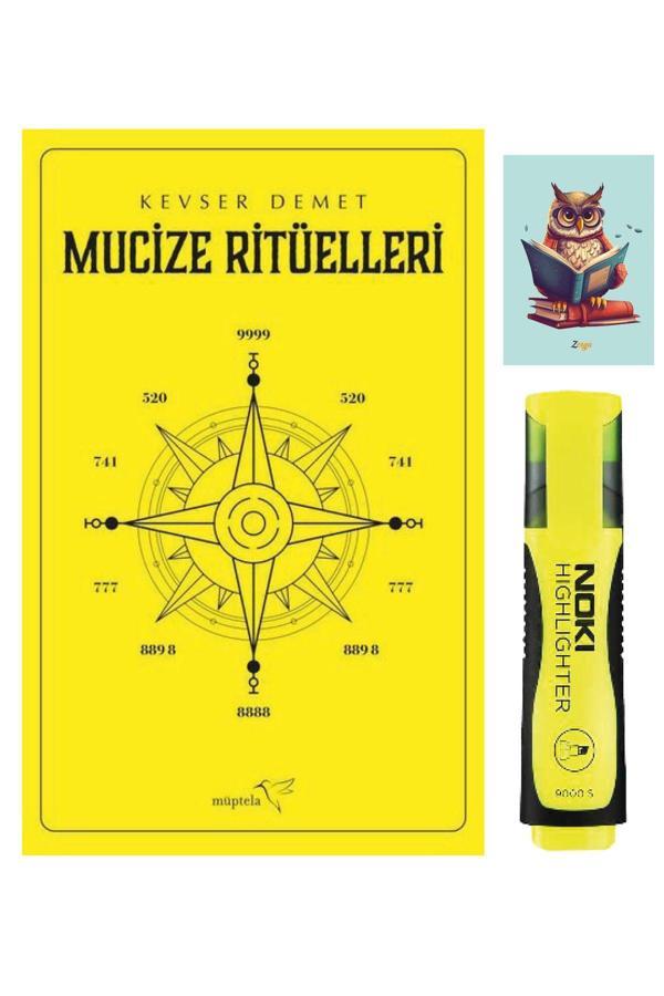 Müptela Yayınları Mucize Ritüelleri - Kevser Demet - Sarı Fosforlu Kalem- Not Defter Seti - Müptela Yayınları - Image 1