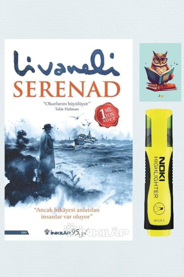Dara Yayınları Serenad - Zülfü Livaneli - İnkılap Kitabevi- Sarı Fosforlu Kalem - Not Defter Seti - Dara - Image 1