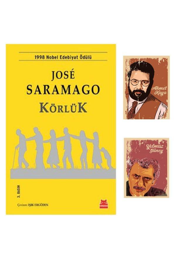 Kırmızı Kedi Körlük - Jose Saramago - Roman Seti - Yılmaz Güney Ahmet Kaya Not Defterli - Image 1