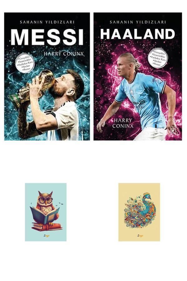 Parodi Yayınları Haaland - Messi - Sahanın Yıldızları - Harry Coninx - Not Defterli Seti - Parodi Yayınları - Image 1